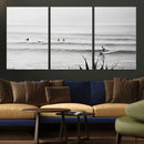 Surfer Silhouette Wall Art – Framed Calm Ocean Canvas by MyGreatCanvas | Canvas Wall Art Prints | Photo Prints & Wall Decor