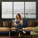 Surfer Silhouette Wall Art Canvas Print – Framed Calm Ocean by MyGreatCanvas | Canvas Wall Art Prints | Photo Prints & Wall Decor