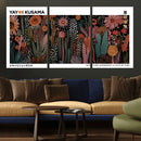 Modern Japanese Wall Art Canvas Print – Framed Abstract
