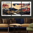 Modern Mount Fuji Wall Art Canvas Print – Framed Abstract