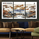 Modern Japanese Wall Art Canvas Print – Framed Abstract