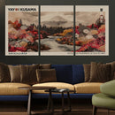 Modern Japanese Wall Art Canvas Print – Framed Abstract