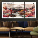 Modern Japanese Wall Art Canvas Print – Framed Abstract