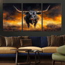 Longhorn Canvas Wall Art Canvas Print – Framed Bold Bull
