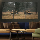 Deer Wall Art Canvas Print – Framed Rustic Wildlife Stags