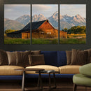 Rustic Barn Wall Art Canvas Print – Framed Grand Teton Park