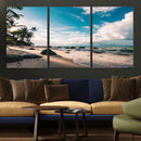 Tropical Beach Wall Art Canvas Print – Framed Ocean Waves