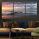 Golden Hour Wall Art Canvas Print – Framed Tranquil Waves
