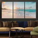 Beach Sunset Wall Art Canvas Print – Framed Ocean Waves