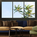 Palm Trees Wall Art Canvas Print – Framed Tropical Coastal