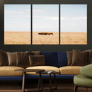 Bison Grassland Wall Art – Framed Minimal Nature Canvas by MyGreatCanvas | Canvas Wall Art Prints | Photo Prints & Wall Decor