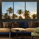 Palms Wall Art Canvas Print – Framed Tropical Coastal Nature