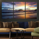 Beach Sunset Wall Art Canvas Print – Tropical Ocean Waves