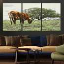 Texas Longhorn Wall Art Canvas Print – Rustic Western Ranch by MyGreatCanvas | Canvas Wall Art Prints | Photo Prints & Wall Decor
