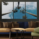 Tropical Palm Trees Wall Art Canvas Print – Framed