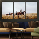Western Cowboys Wall Art Canvas Print – Rustic Prairie
