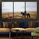 Cowboy Wall Art Canvas Print – Framed Western Rustic Ranch