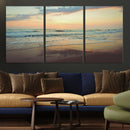 Sunset Seascape Wall Art Canvas Print – Framed Pastel Ocean