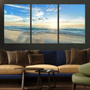 Minimalist Seaside Wall Art Canvas Print – Morning Glow