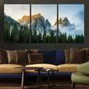 Wilderness Wall Art Canvas Print – Misty Forest Nature