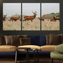 Rustic Deer Wall Art Canvas Print – Autumn Forest Woodland
