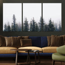 Foggy Forest Wall Art Canvas Print – Framed Misty Pines