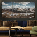 Mountain Landscape Wall Art Canvas Print – Framed Snowy
