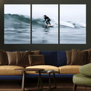 Surfer on Wave Wall Art Canvas Print – Framed Ocean by MyGreatCanvas | Canvas Wall Art Prints | Photo Prints & Wall Decor