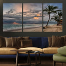 Tropical Storm Wall Art Canvas Print – Framed Moody Beach by MyGreatCanvas | Canvas Wall Art Prints | Photo Prints & Wall Decor