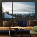 Snowy Mountains Wall Art Canvas Print – Framed Alpine by MyGreatCanvas | Canvas Wall Art Prints | Photo Prints & Wall Decor