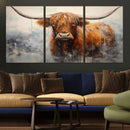 Scottish Highland Wall Art Canvas Print, Framed Longhorn Art by MyGreatCanvas | Canvas Wall Art Prints | Photo Prints & Wall Decor
