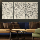 Wild Horse Stampede Wall Art Canvas Print – Monochrome by MyGreatCanvas | Canvas Wall Art Prints | Photo Prints & Wall Decor