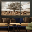 Texas Longhorn Cattle Wall Art, Rustic Western Ranch Canvas by MyGreatCanvas | Canvas Wall Art Prints | Photo Prints & Wall Decor