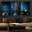 Lady Justice Wall Art Canvas Print – Elegant Gold Legal by MyGreatCanvas | Canvas Wall Art Prints | Photo Prints & Wall Decor