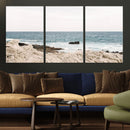 Coastal Ocean View Wall Art Canvas Print – Serene Rocky by MyGreatCanvas | Canvas Wall Art Prints | Photo Prints & Wall Decor