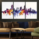 Atlanta Skyline Wall Art Canvas Print – Framed Colorful