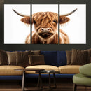 Scottish Highland Cow Canvas Print, Framed Highland Cow