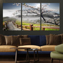 Sakura Cherry Blossom Pathway Canvas Wall Art – Tranquil
