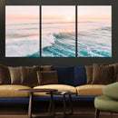 Sunset Surfing Wall Art Canvas Print, Ocean Wave Surfer with by MyGreatCanvas | Canvas Wall Art Prints | Photo Prints & Wall Decor