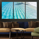 Crystal Clear Ocean Water Sunlit Reflections Palm Shadow Sandy Beach Tropical Wall Art for Home, Office Decor by MyGreatCanvas | Canvas Wall Art Prints | Photo Prints & Wall Decor