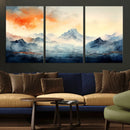 Warm Clouds Abstract Mountain Wall Art, Modern Landscape by MyGreatCanvas | Canvas Wall Art Prints | Photo Prints & Wall Decor