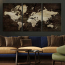 Vibrant Watercolor World Map Wall Art – Stunning Multicolor by MyGreatCanvas | Canvas Wall Art Prints | Photo Prints & Wall Decor