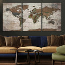 World Map Canvas Print – Framed Detailed Map of the World by MyGreatCanvas | Canvas Wall Art Prints | Photo Prints & Wall Decor