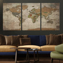 World Map Canvas Print – Framed Travel Map Wall Art for by MyGreatCanvas | Canvas Wall Art Prints | Photo Prints & Wall Decor