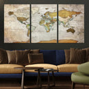 Personalized World Map Canvas Print – Colorful Watercolor by MyGreatCanvas | Canvas Wall Art Prints | Photo Prints & Wall Decor