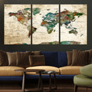 World Map Canvas Print – Framed Detailed Map of the World by MyGreatCanvas | Canvas Wall Art Prints | Photo Prints & Wall Decor