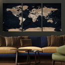 Grunge Wall Art World Map Canvas Print by MyGreatCanvas | Canvas Wall Art Prints | Photo Prints & Wall Decor