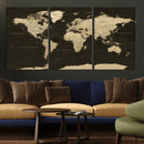 World Map Canvas Print – Framed World Map Wall Art for