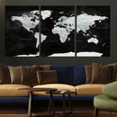 World Map Canvas Print – Framed Push Pin Wall Art, Color by MyGreatCanvas | Canvas Wall Art Prints | Photo Prints & Wall Decor