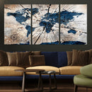 Rustic World Map Canvas Print – Framed Wall Art for Couples, by MyGreatCanvas | Canvas Wall Art Prints | Photo Prints & Wall Decor